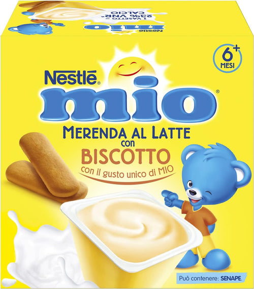 Nestlé Mio Merenda al Latte Biscotto da 6 Mesi, 4 x 100g